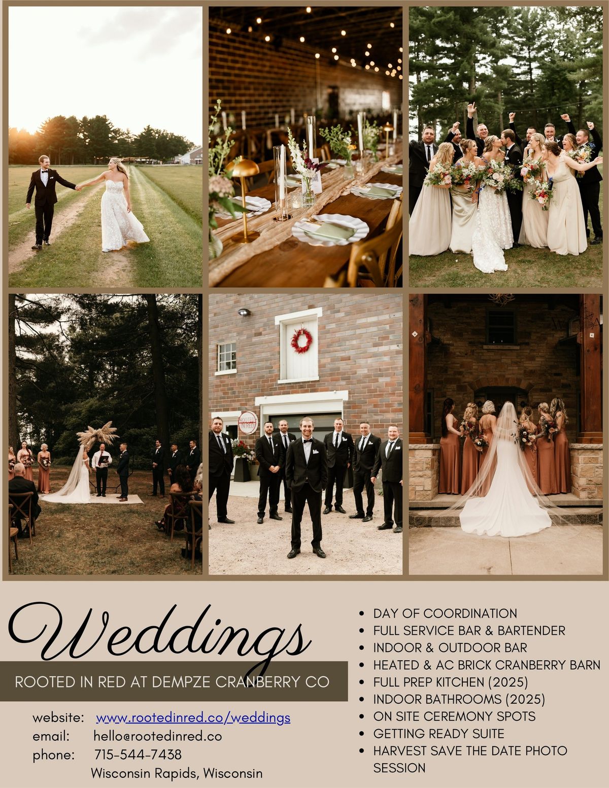 Weddings on the Cranberry Farm at Rooted In Red