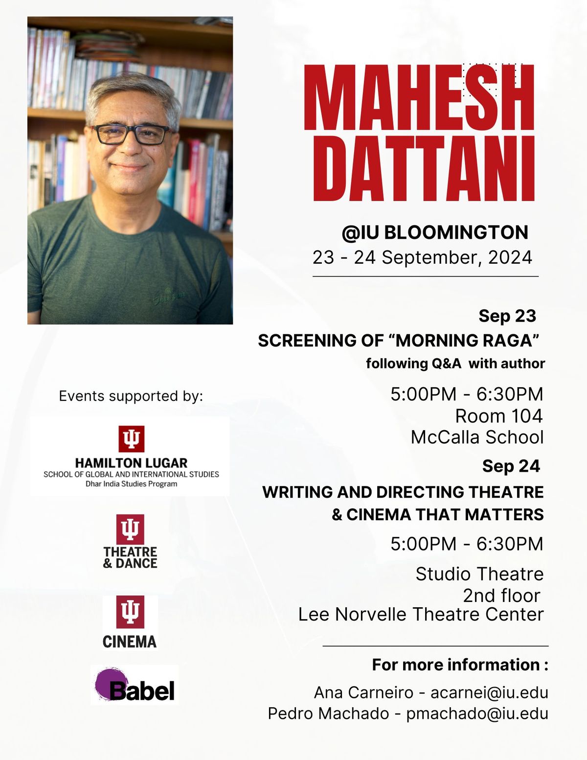 MAHESH DATTANI @ IU Bloomington