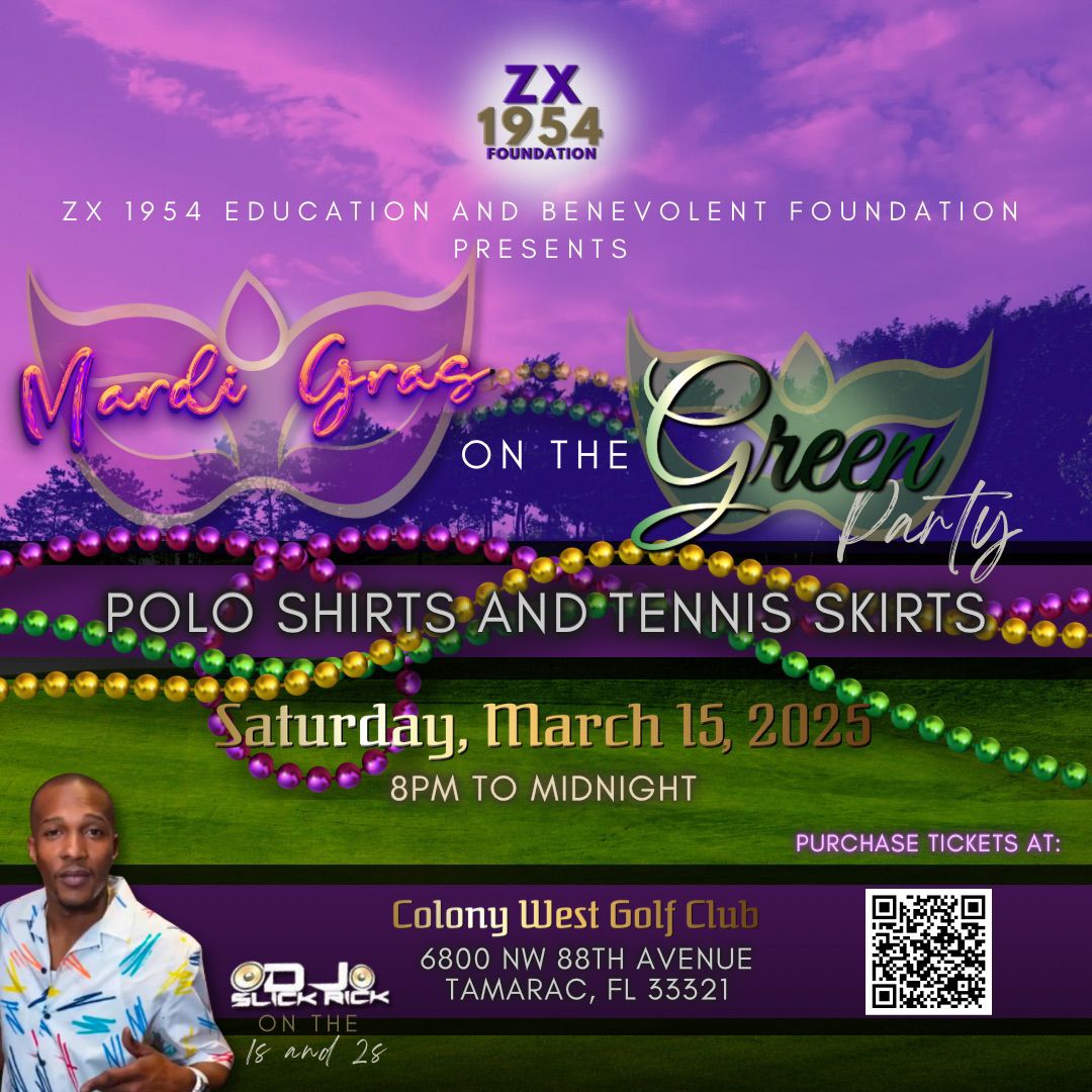 2025 Mardi Gras On The Green: Polo Shirts and Tennis Skirts