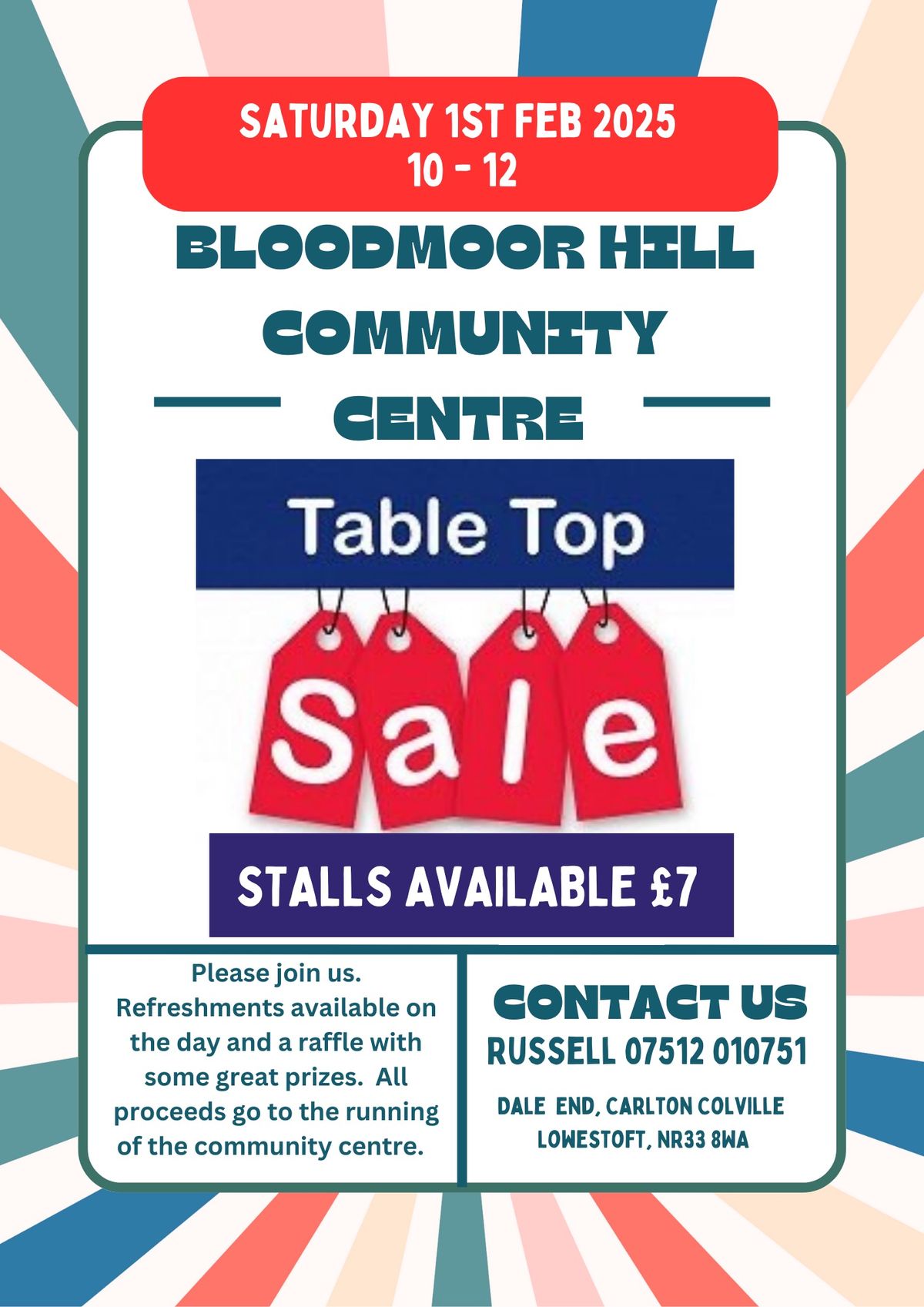 Table Top Sale - 1st Feb 2025