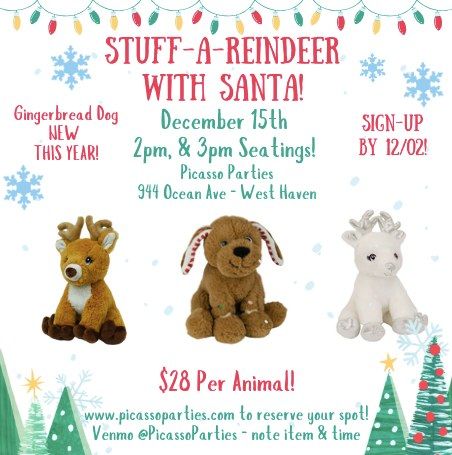 Stuff-A-Reindeer with Santa 