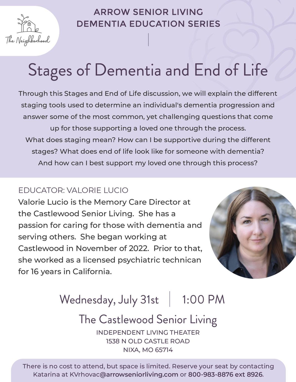 Education Series: Stages of Dementia and End of Life