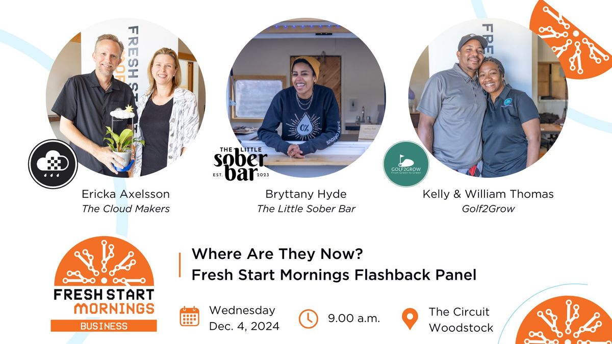 Where Are They Now? Fresh Start Mornings Flashback Panel (Cloud Makers, Little Sober Bar, Golf2Grow)