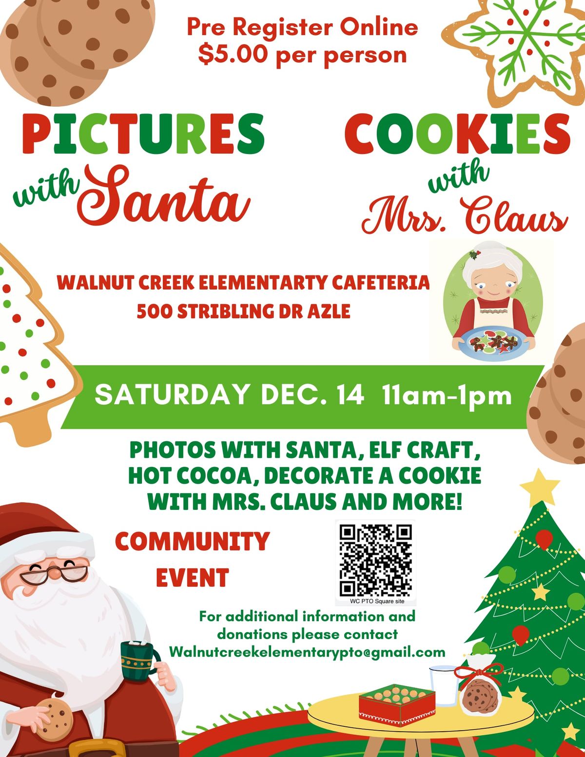 Photos with Santa & Cookies with Mrs. Claus