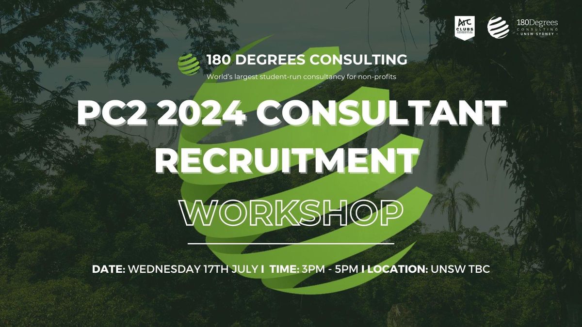 180 Degrees Consulting UNSW Presents: Project Cycle 2 Recruitment Workshop 2024