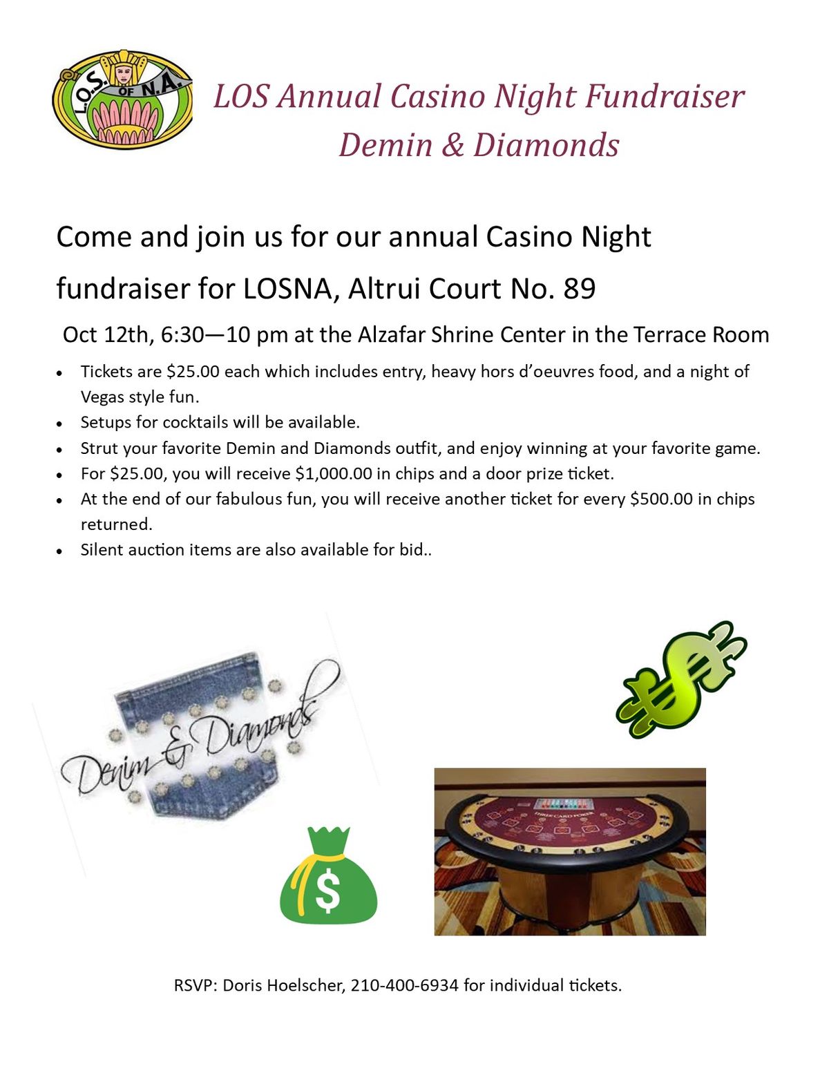 LOS Annual Casino Fundraiser