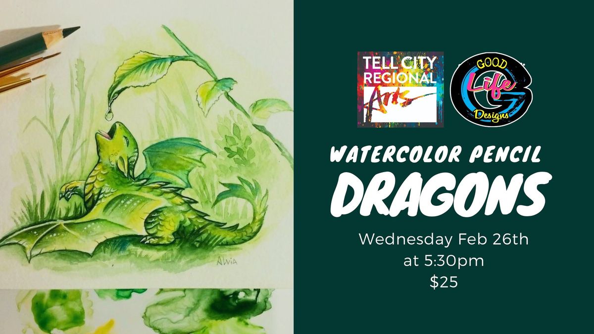 Watercolor Pencils: 101 \/ Fantasy Dragons