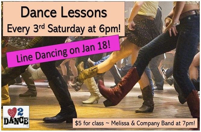 Line Dance Lessons - American Legion Post 370 - 6:00 pm Before Melissa & Company Band at 7:00