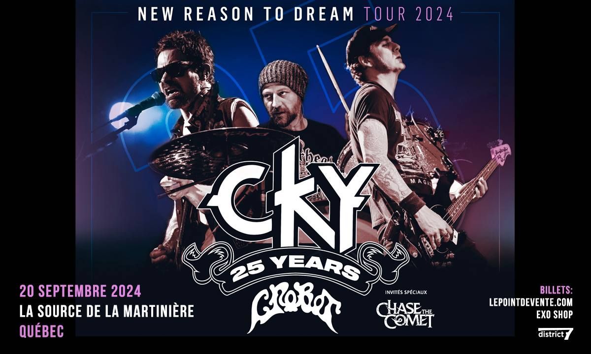 CKY avec CROBOT et CHASE THE COMET \/ Vendredi 20 septembre 2024 \/ La Source de la Martini\u00e8re 