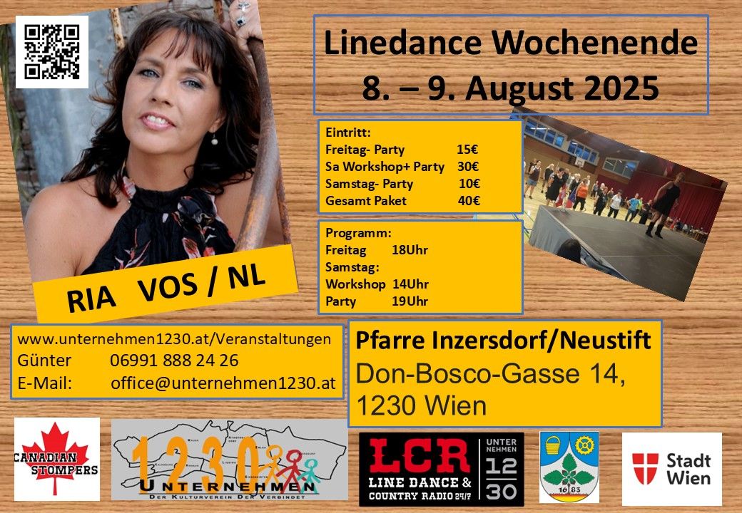 Linedance Wochenende mit Ria Vos_8. \u2013 9. August 2025