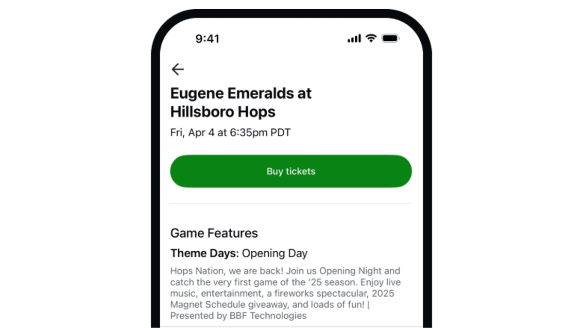 Hillsboro Hops at Eugene Emeralds at PK Park