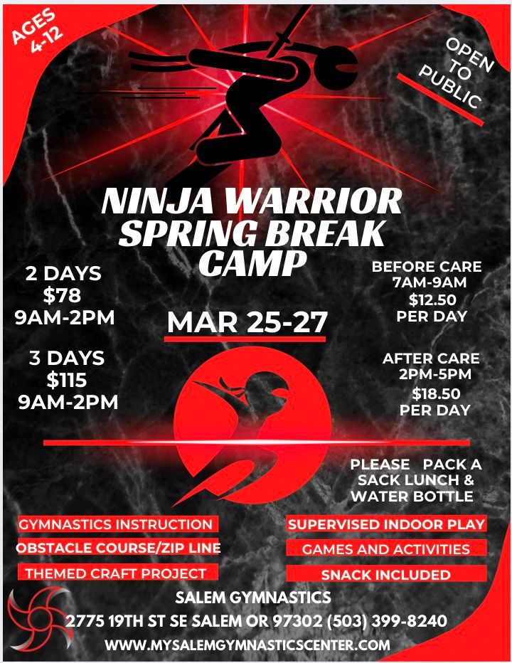 Ninja Warrior Spring Break Camp