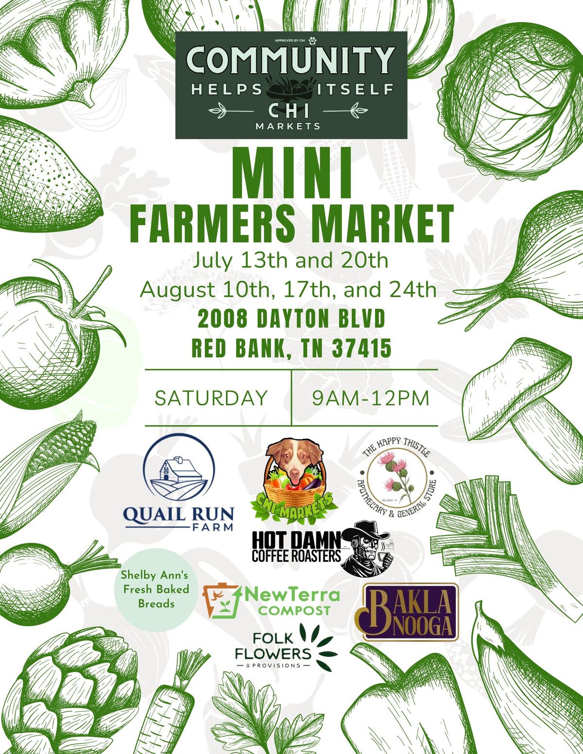 Upcoming Red Bank Mini Farmers Markets