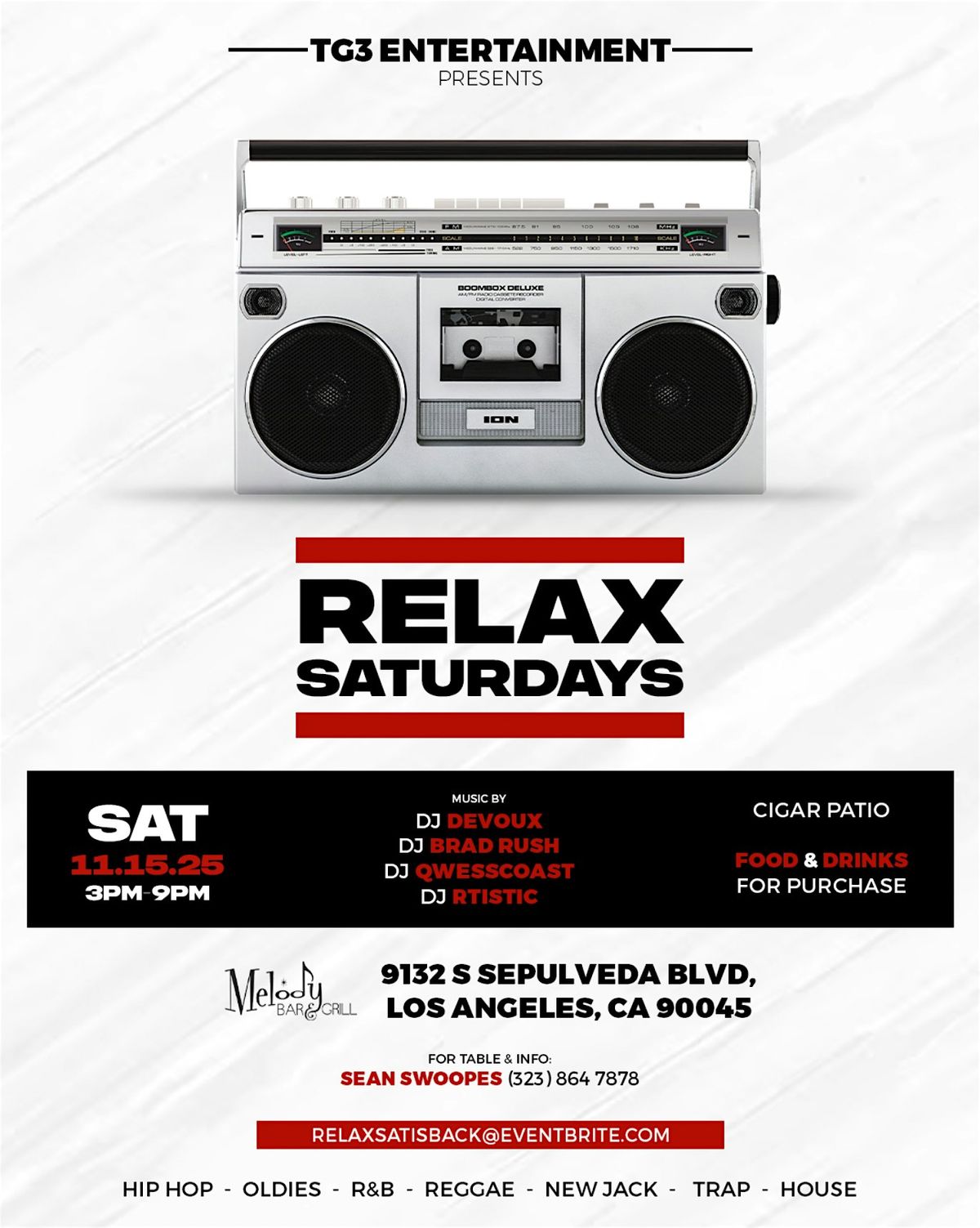 ReLax Saturdays Day Party