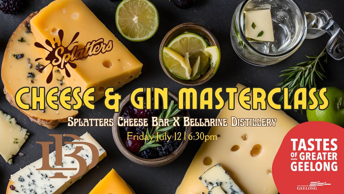 Cheese & Gin Masterclass with Bellarine Distillery