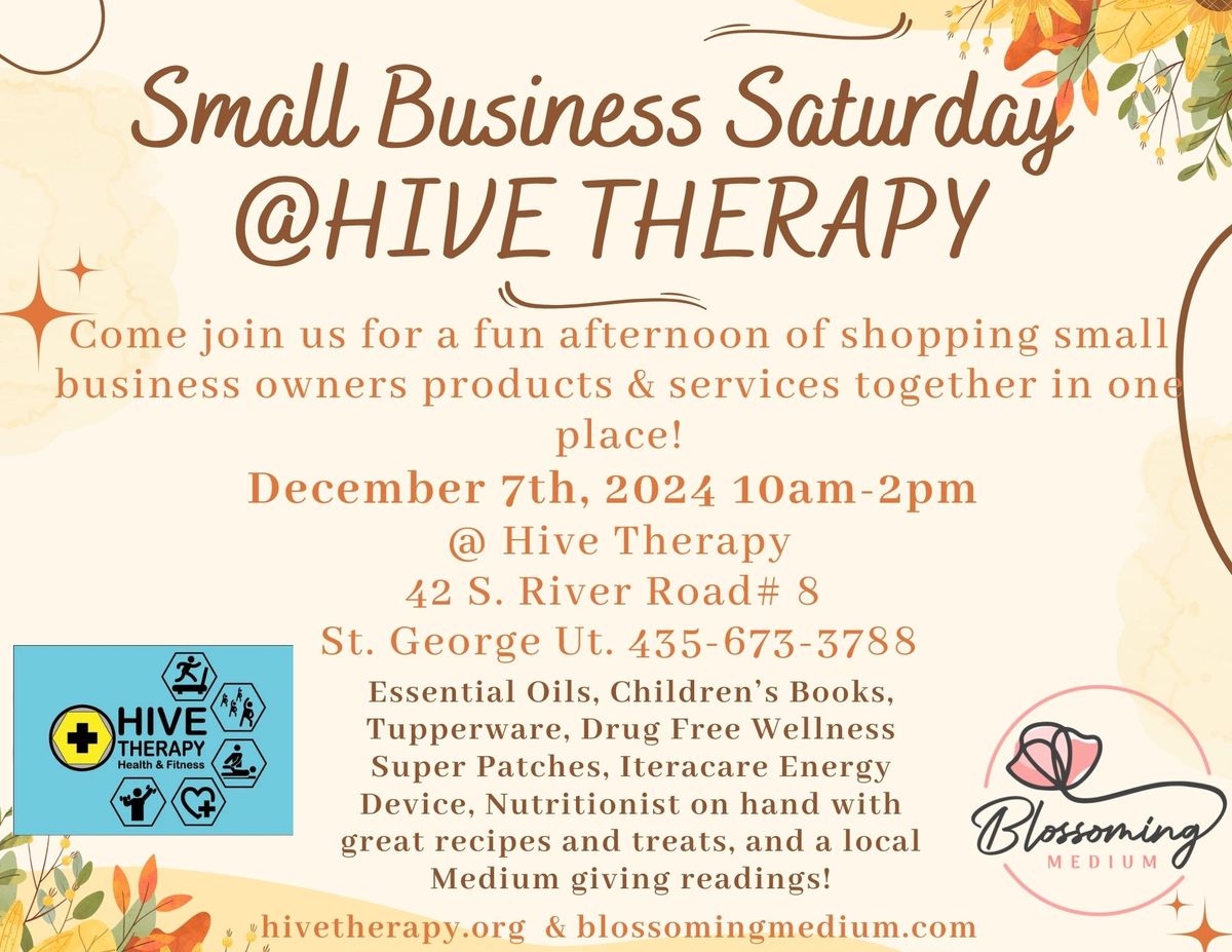 Small Business Saturday @Hive Therapy