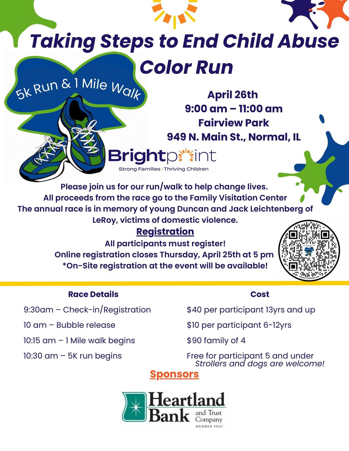 Taking Steps to End Child Abuse 5K Color Run\/1 Mile Walk