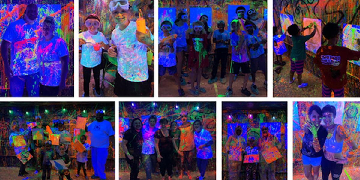 Glow Splatter Paint Party