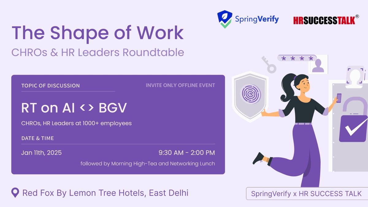 Round Table by SpringVerify and HR SUCCESS TALK\u00ae\ufe0f