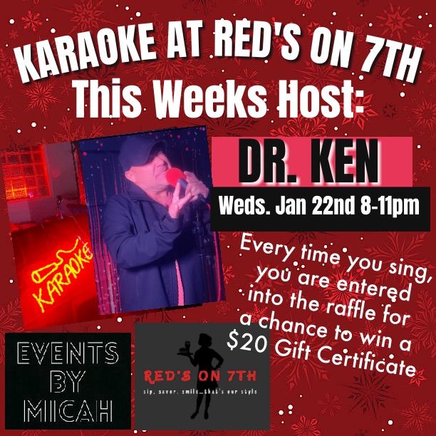 KARAOKE at Red's on 7th: Dr. Ken Host