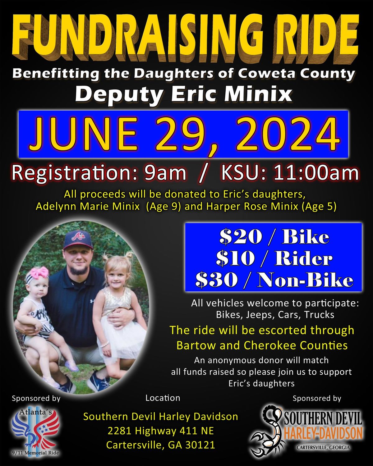 Ride For Deputy Minix's Daughters