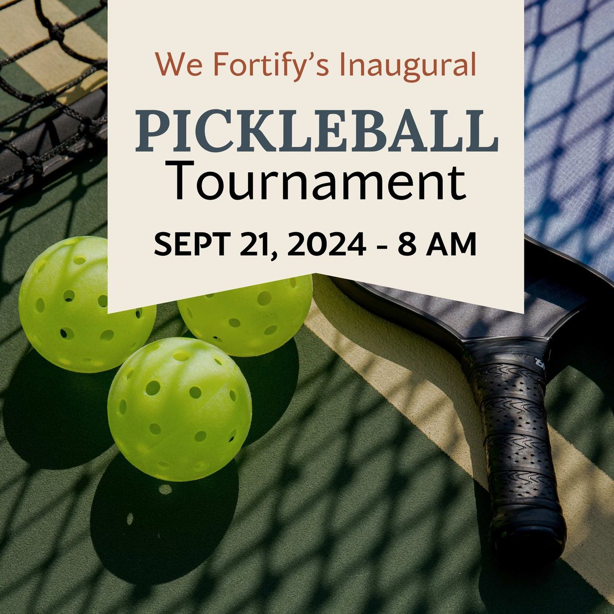 We Fortify's Inaugural 'Serve to Serve' Team Pickleball Tournament