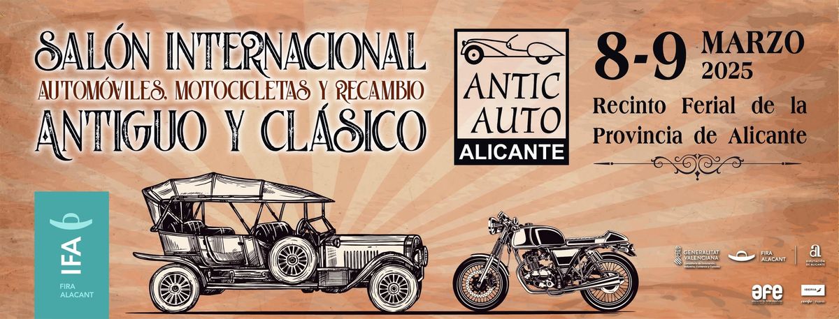 Antic Auto 2025. Sal\u00f3n internacional de autom\u00f3viles, motocicletas y recambio antiguo y cl\u00e1sico.