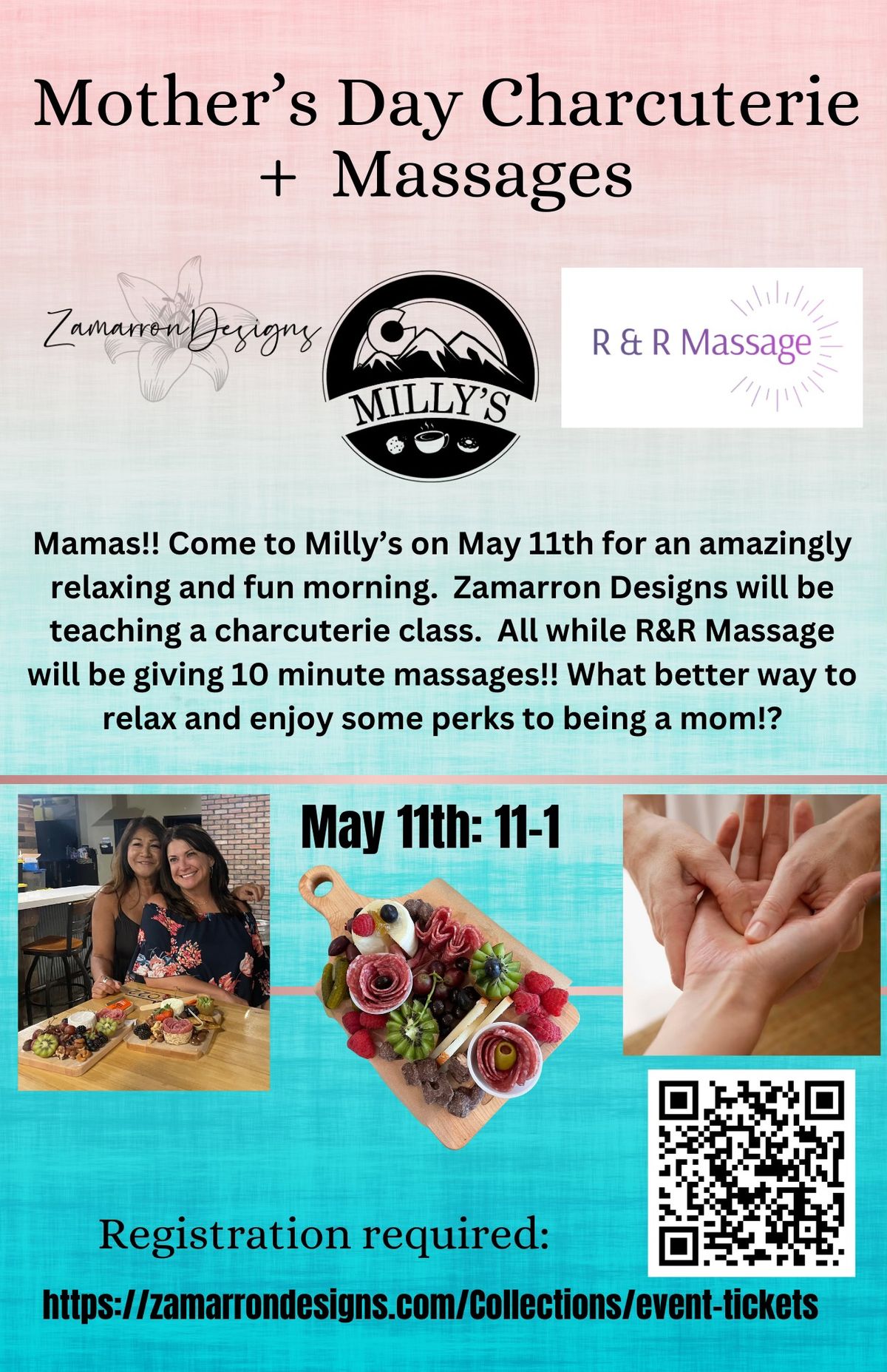 Millys Mother's Day Charcuterie + Massage