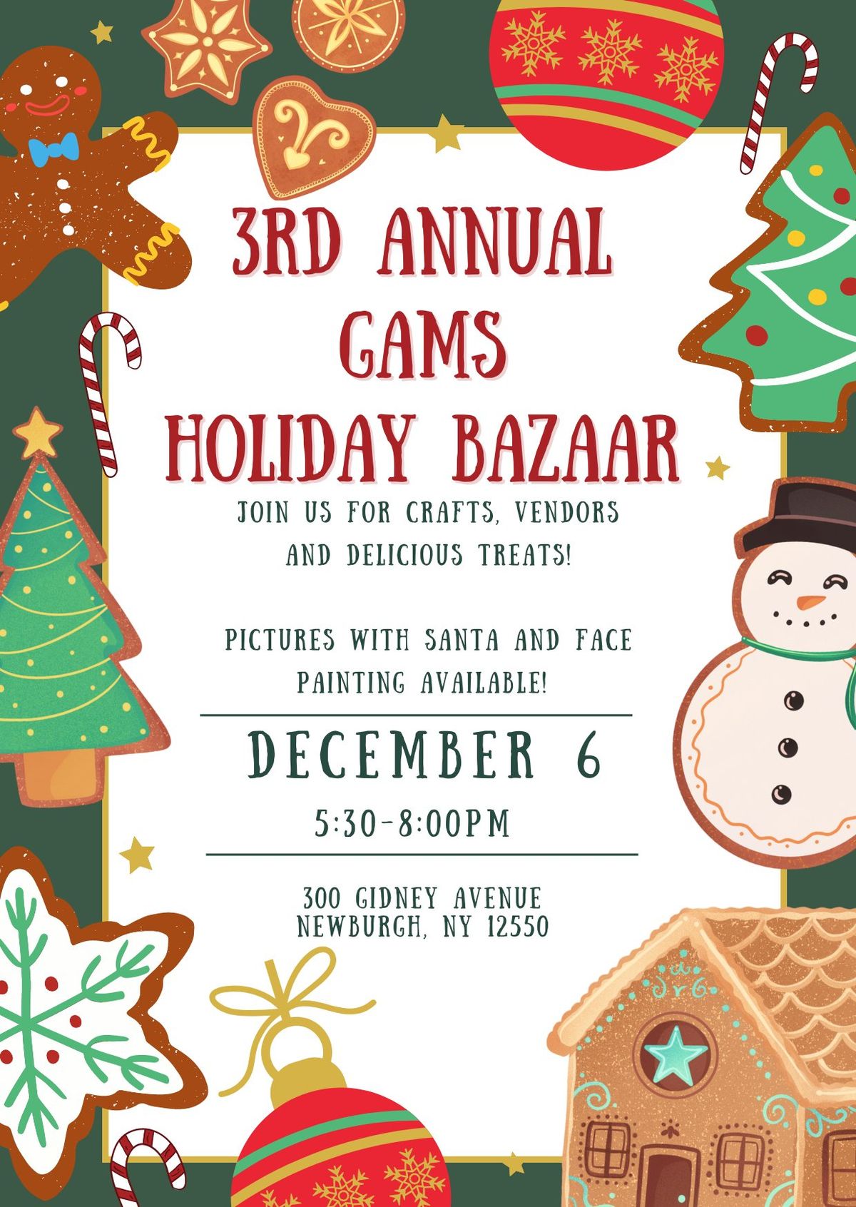 3rd Annual GAMS Holiday Bazaar