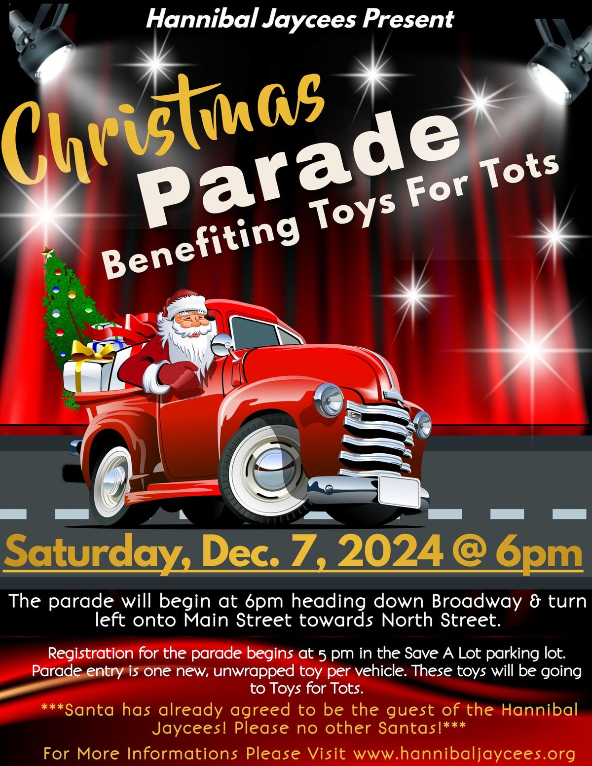 Hannibal Jaycees Christmas Parade Benefiting Toys For Tots  