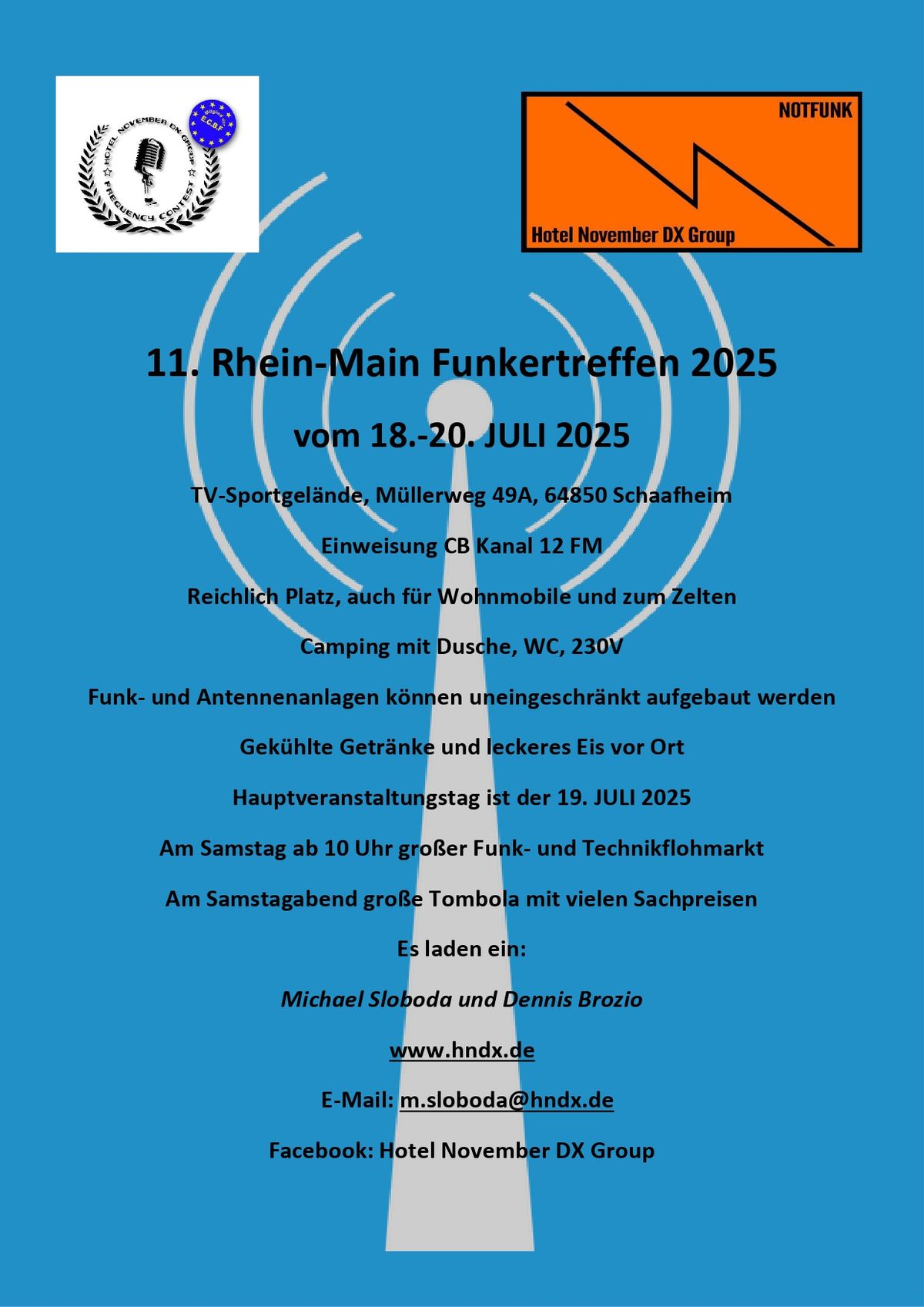 11. Rhein-Main Funkertreffen vom 18. bis 20. JULI 2025