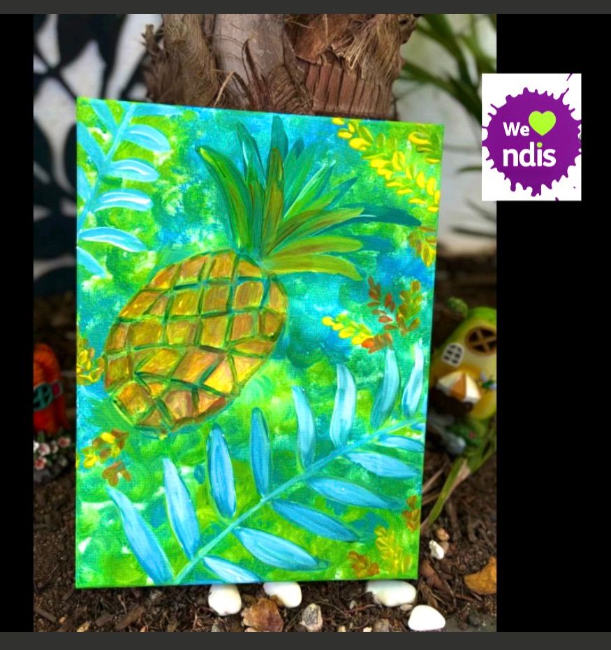 Tropical World and a Pineapple! School holidays - Paintclass