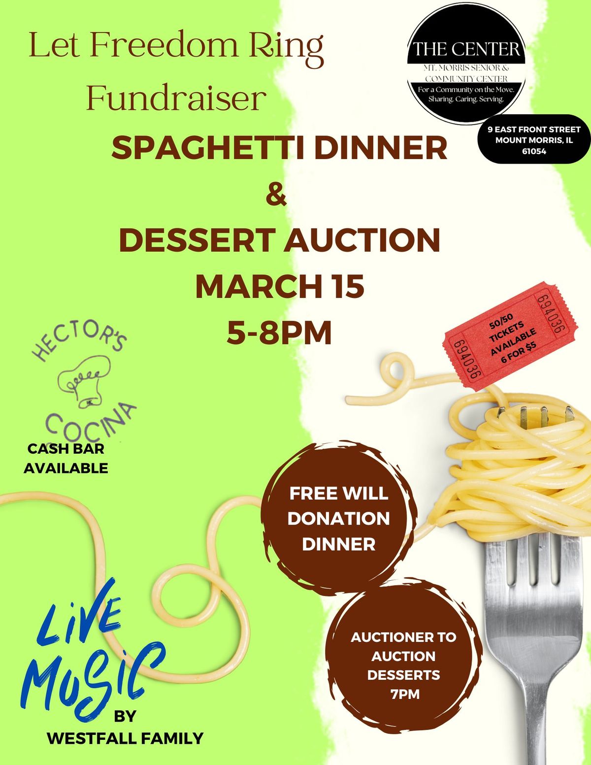 Spaghetti Dinner LFR fundraiser