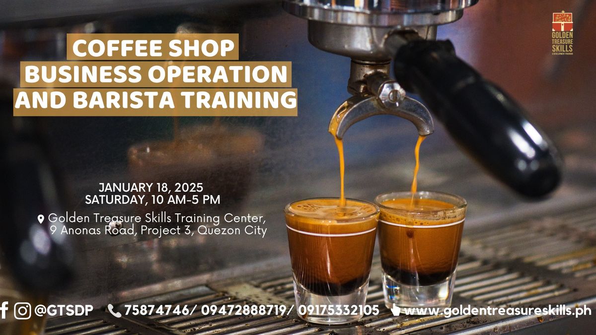 Coffee Shop Business Operation and Barista Training - Weekend Class