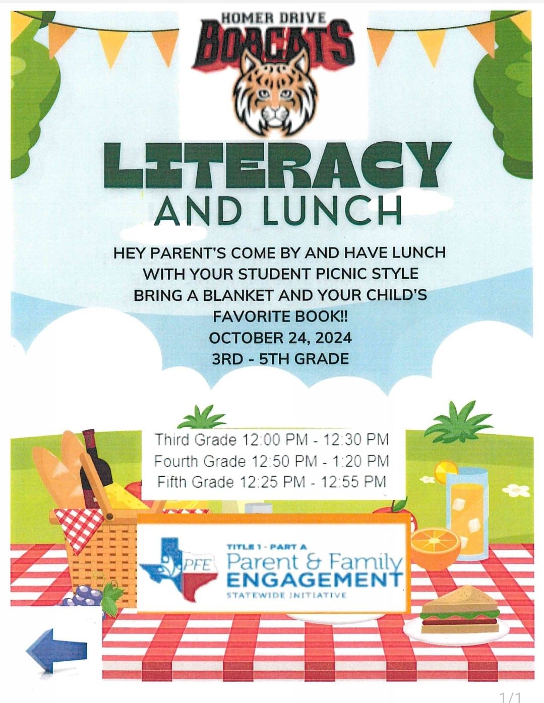 Literacy and Lunch (Third - Fifth Graders)