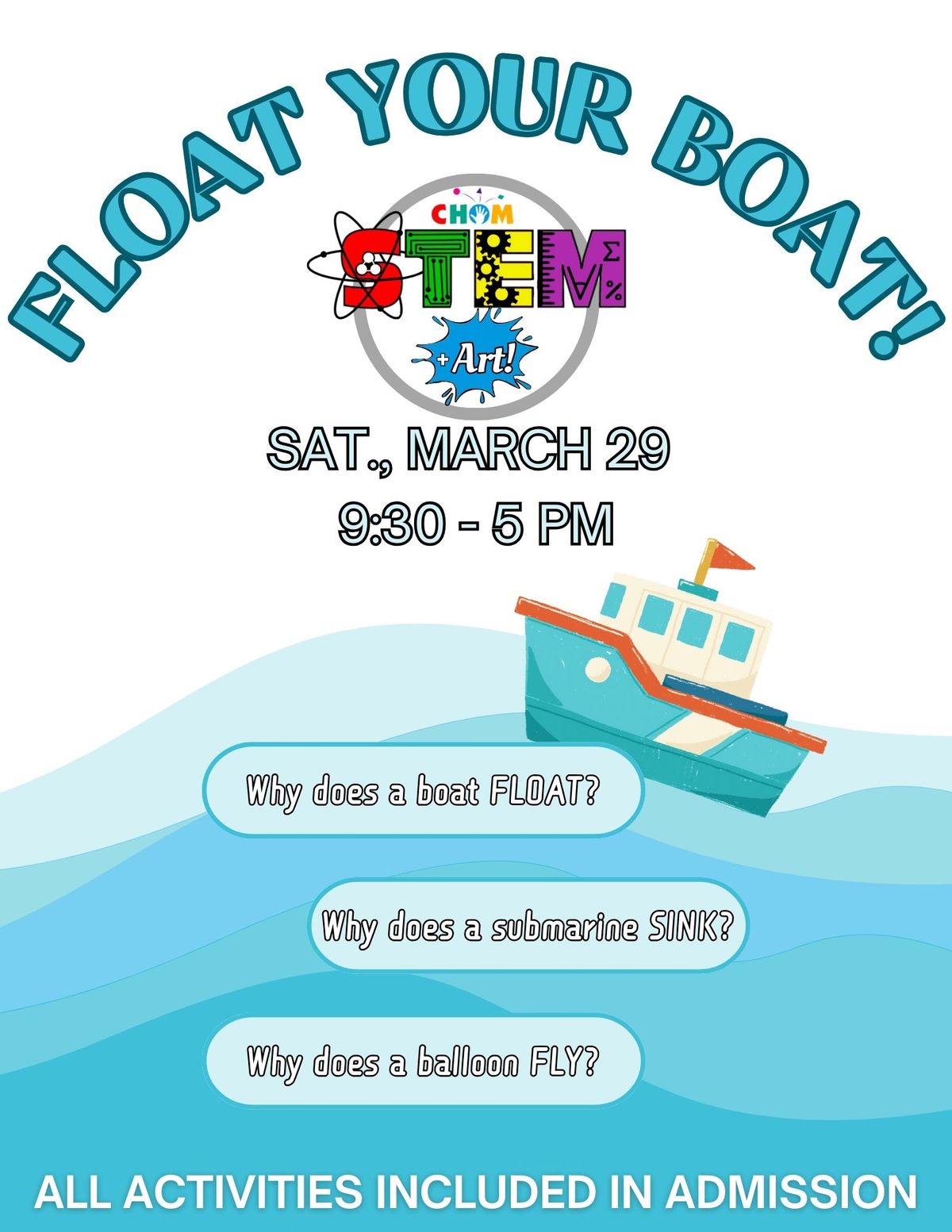 Float Your Boat at CHOM!