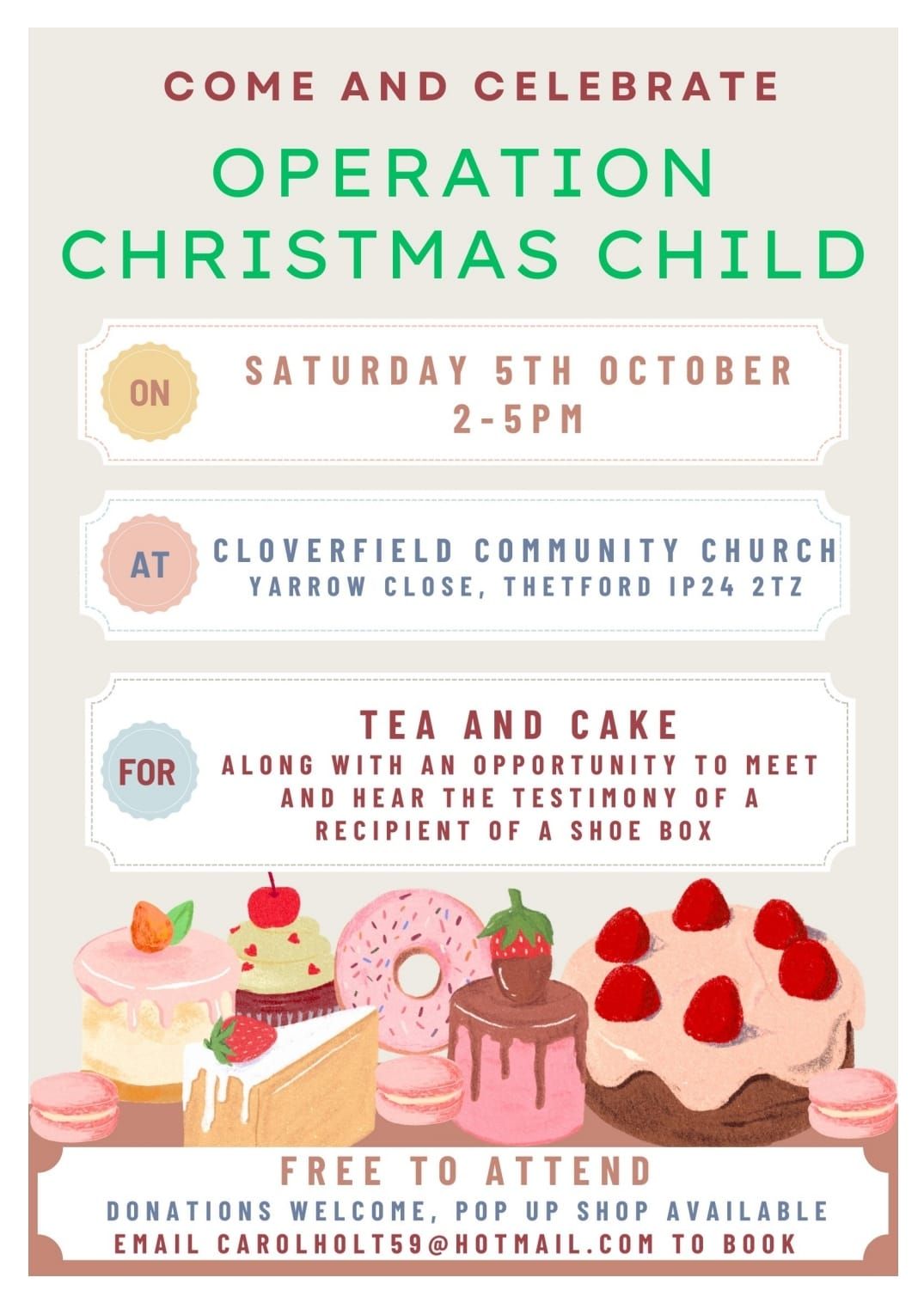 Operation Christmas Child Afternoon Tea