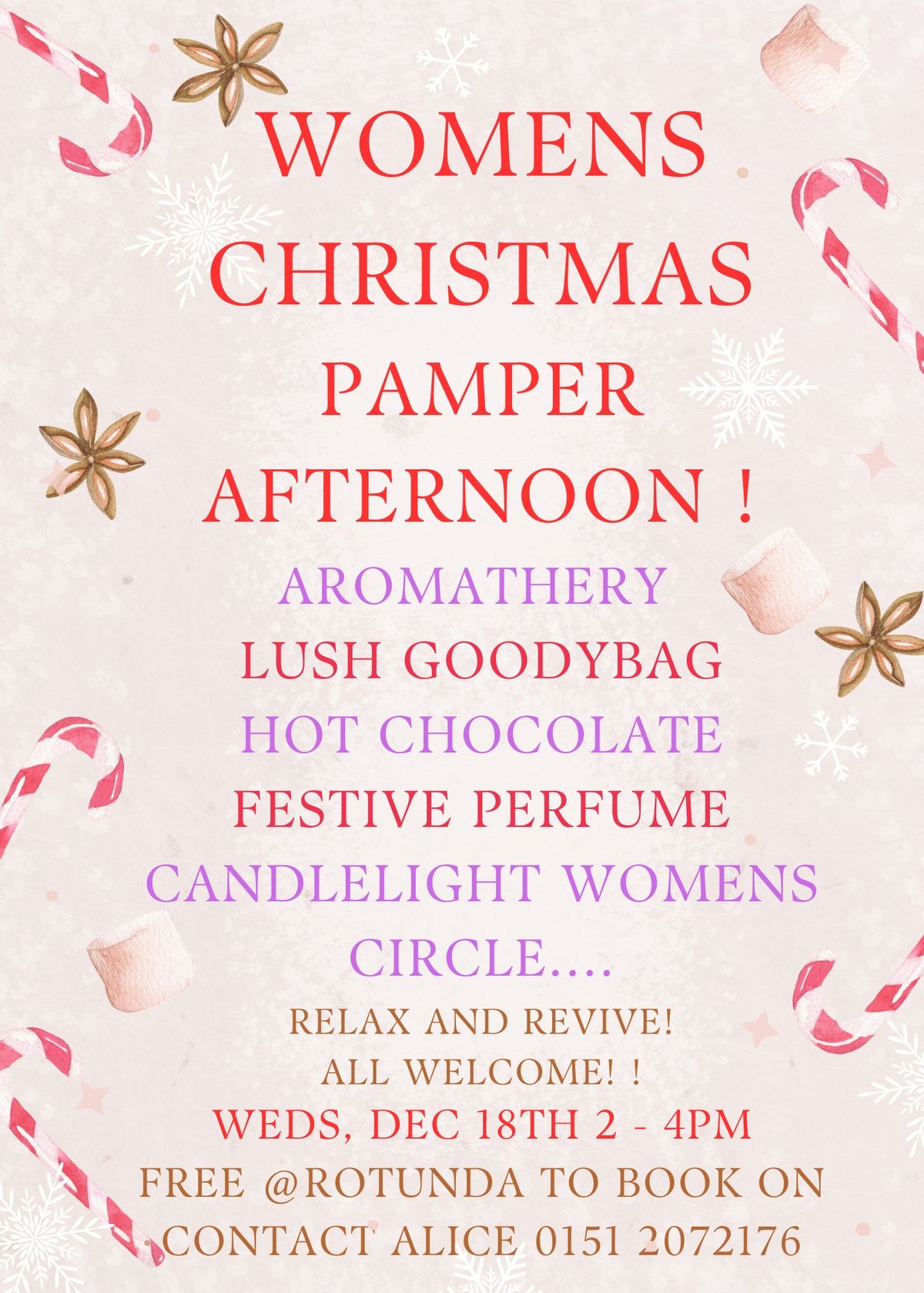 Womens Christmas Pamper Afternoon !