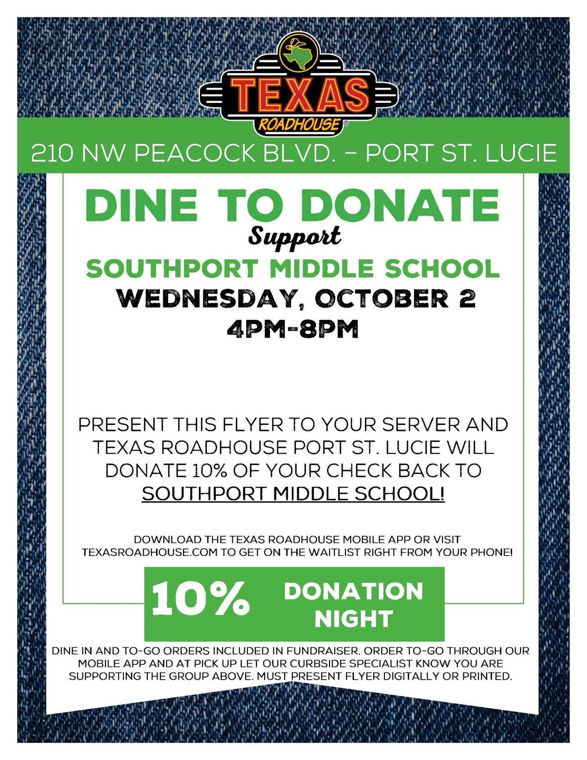 Texas Roadhouse Fundraiser