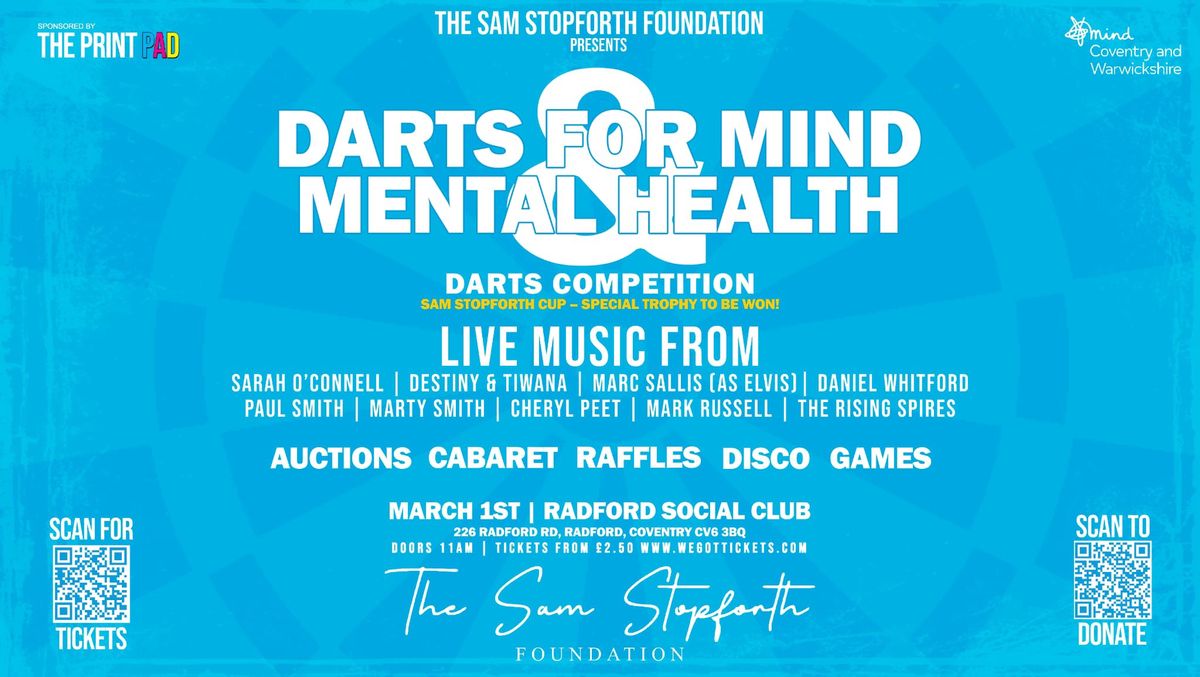 The Sam Stopforth Foundation, Darts Marathon and Entertainment night\ud83c\udfaf