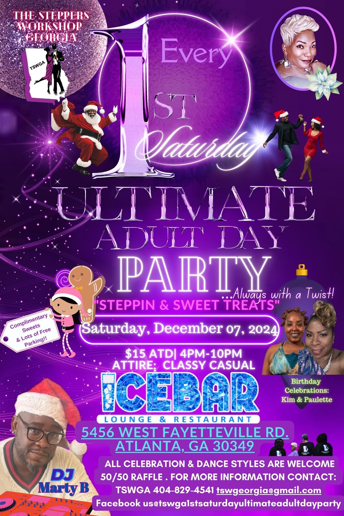 1st Saturday Ultimate Adult Day Party ~ Steppin & Sweet Treats