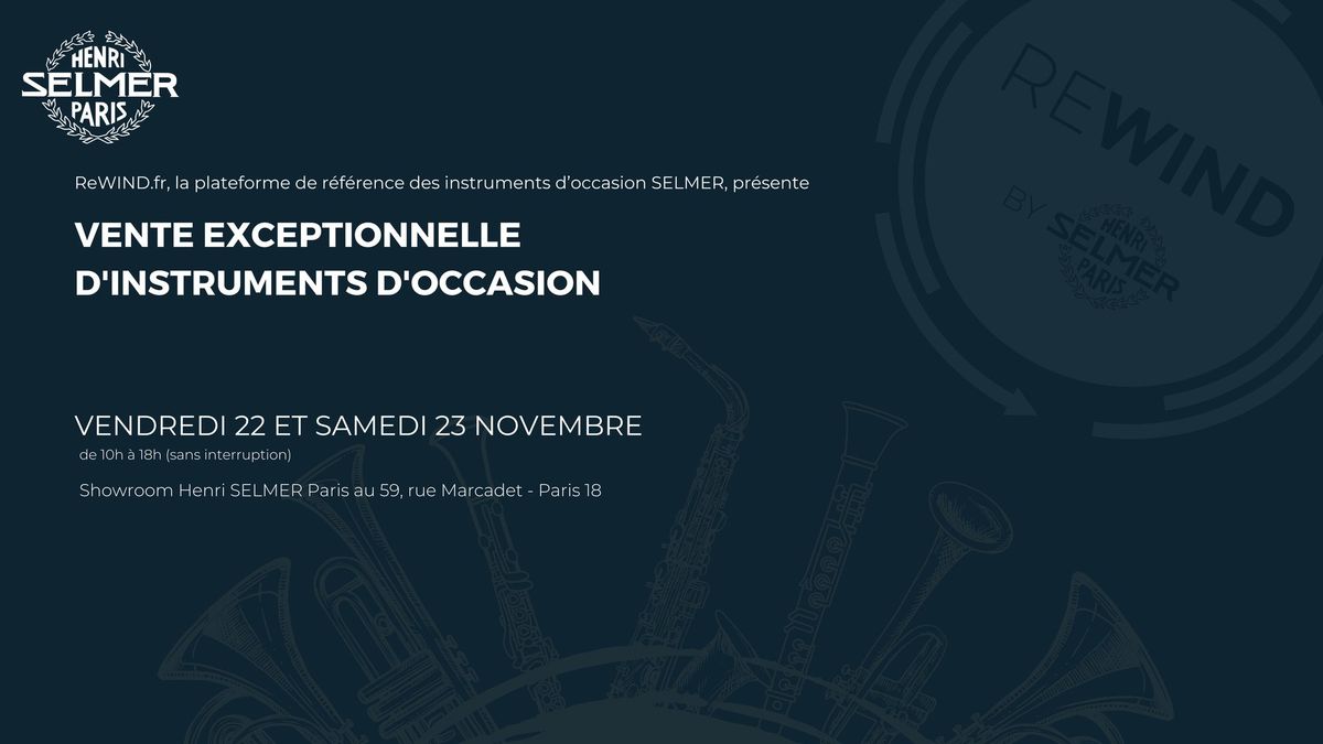 Vente exceptionnelle d'instruments d'occasion