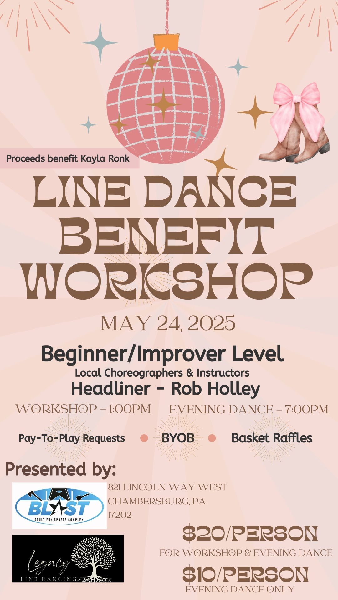 Kayla Ronk Benefit - Line Dance Workshop