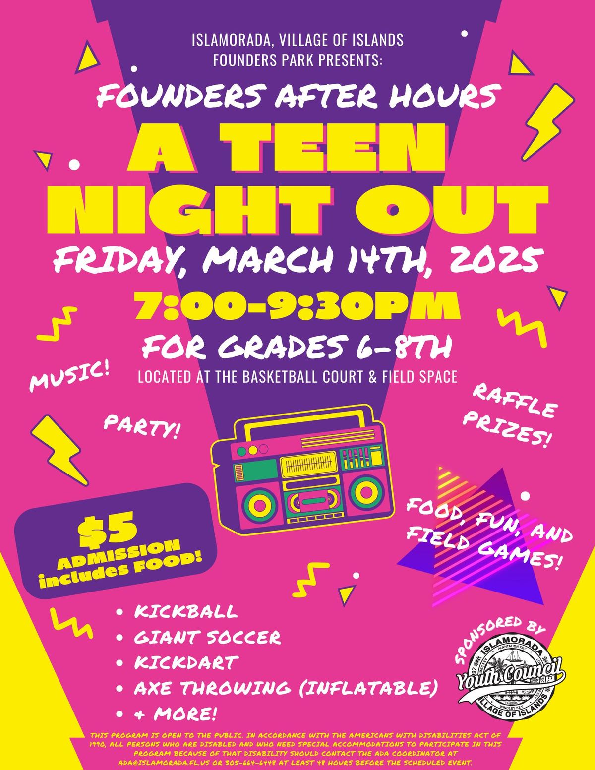 Founders Afters Hours - Teen Night Out