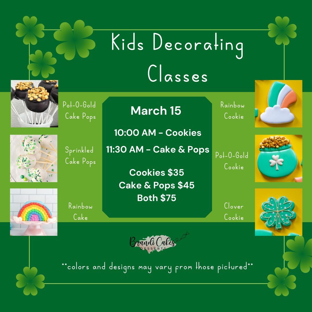 Kids Cookie & Cake\/Cake Pop Decorating Classes