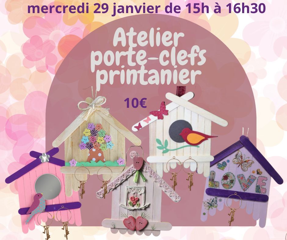 Atelier  duo parent-enfant "porte-clefs printanier "