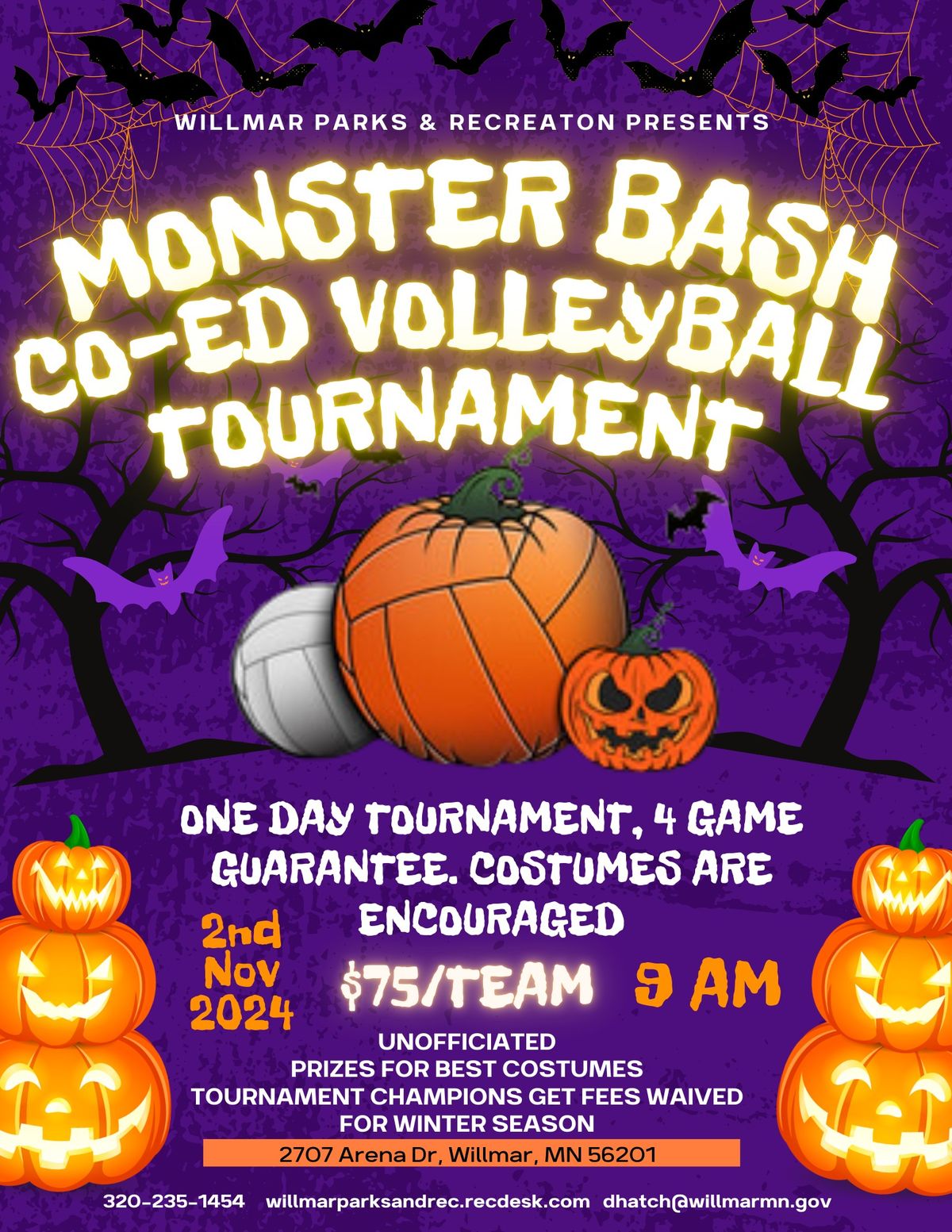 Monster Bash Co-Ed Volleyball Tournament