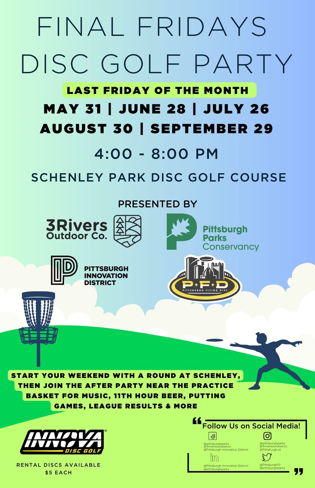 Final Fridays Disc Golf Party at Schenley 