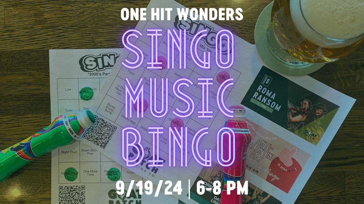 Singo Music Bingo: One Hit Wonders