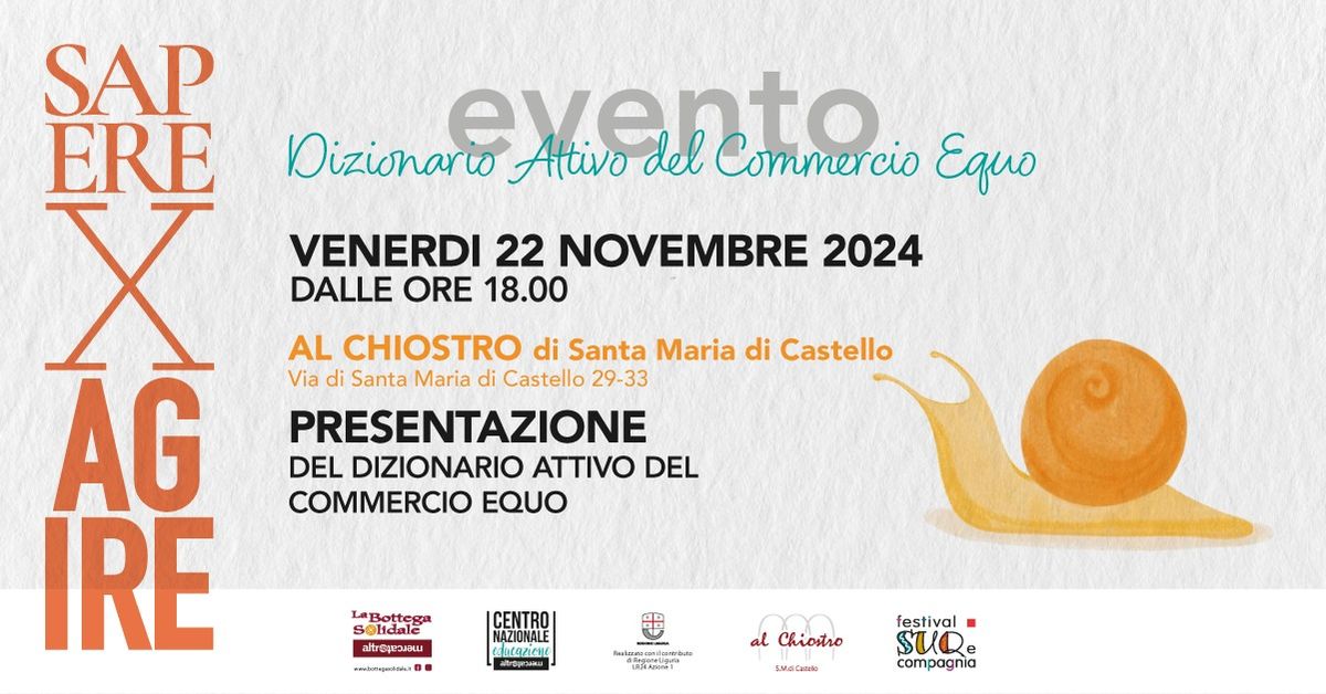 Presentazione del Dizionario Attivo del Commercio Equo